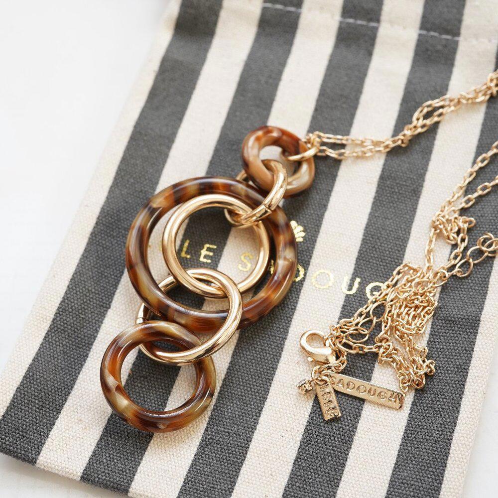 Lele Sadoughi Triple Hoop Pendant Necklace